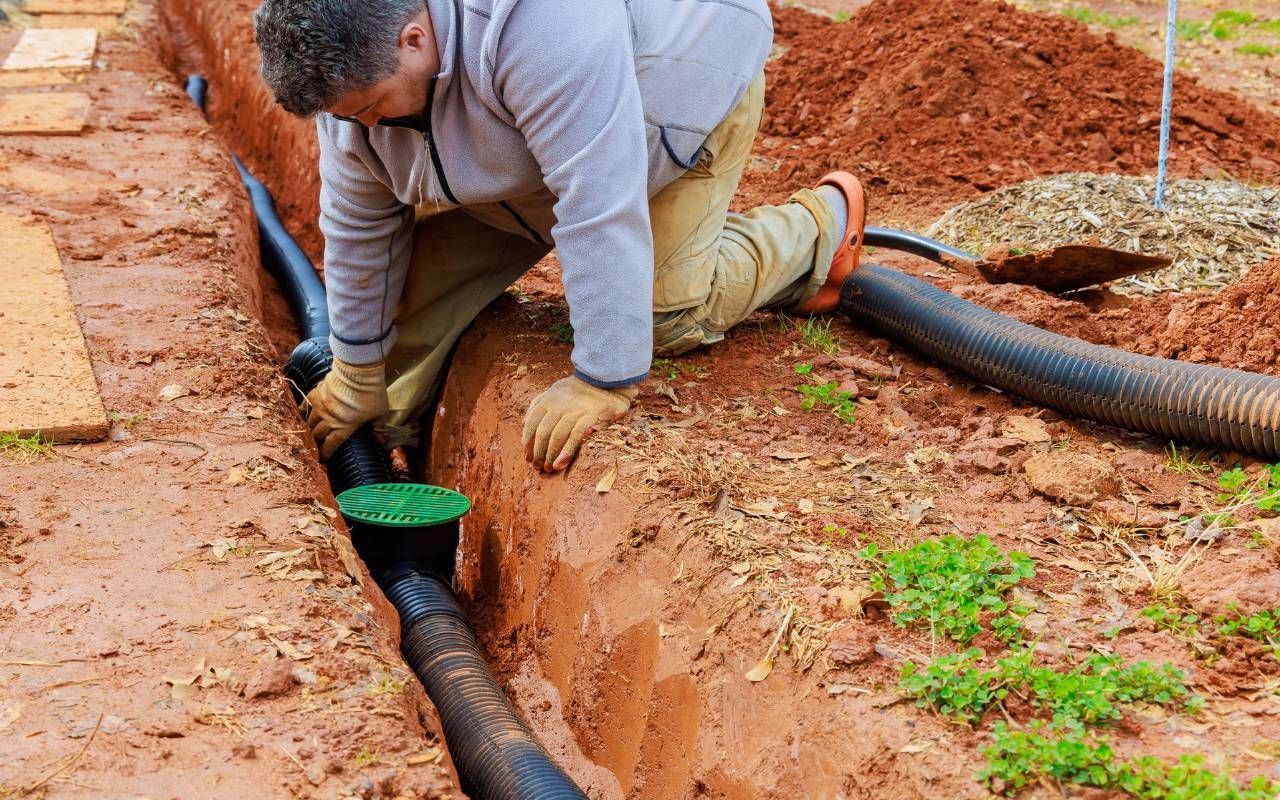 Proper trench depth for an efficient french drain system