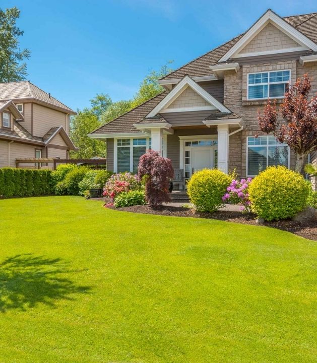 Front yard after professional landscaping services in Bainbridge Island, WA